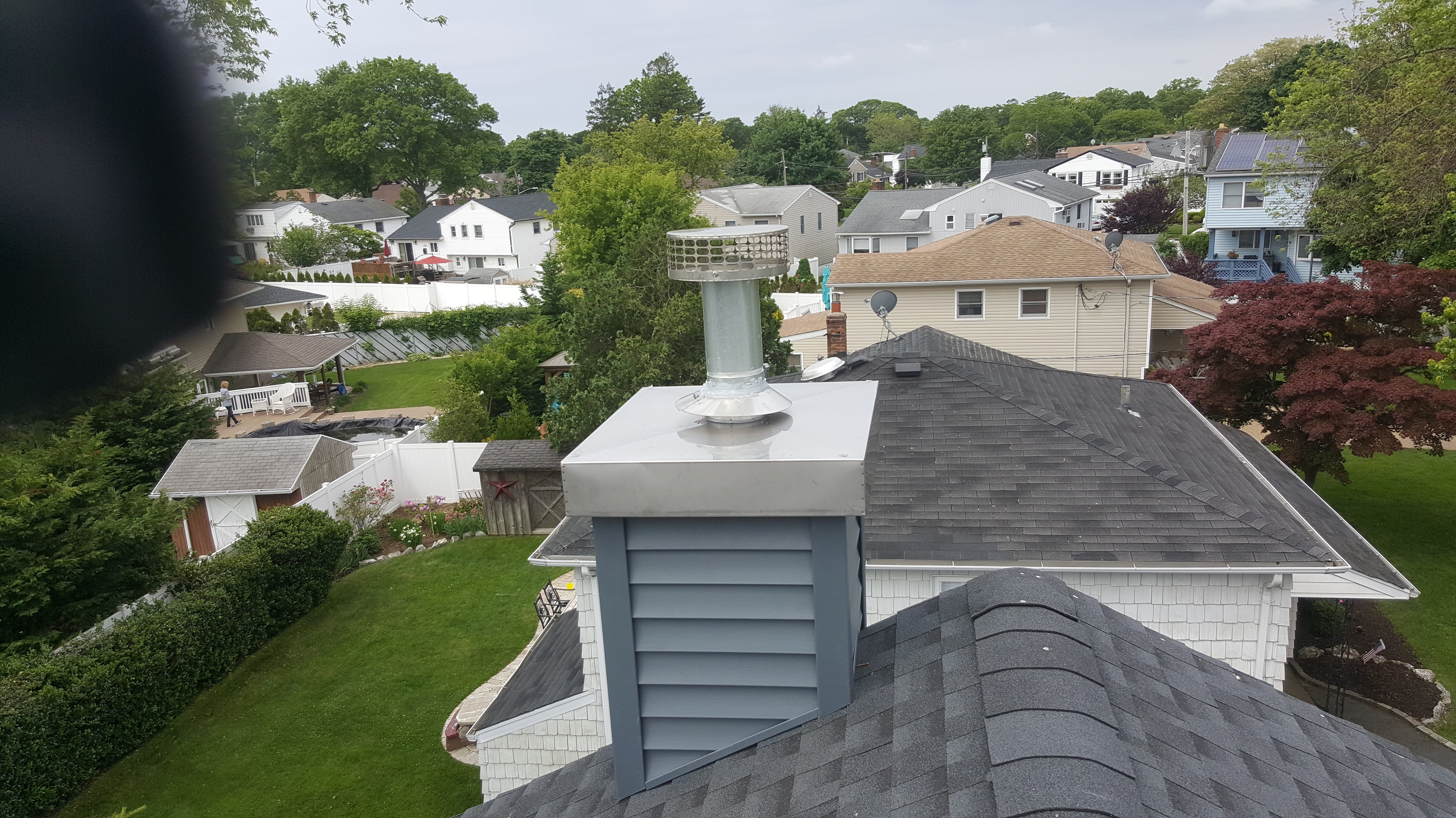 Complete chimney crown rebuild and waterproofing in Bridgehampton, New York