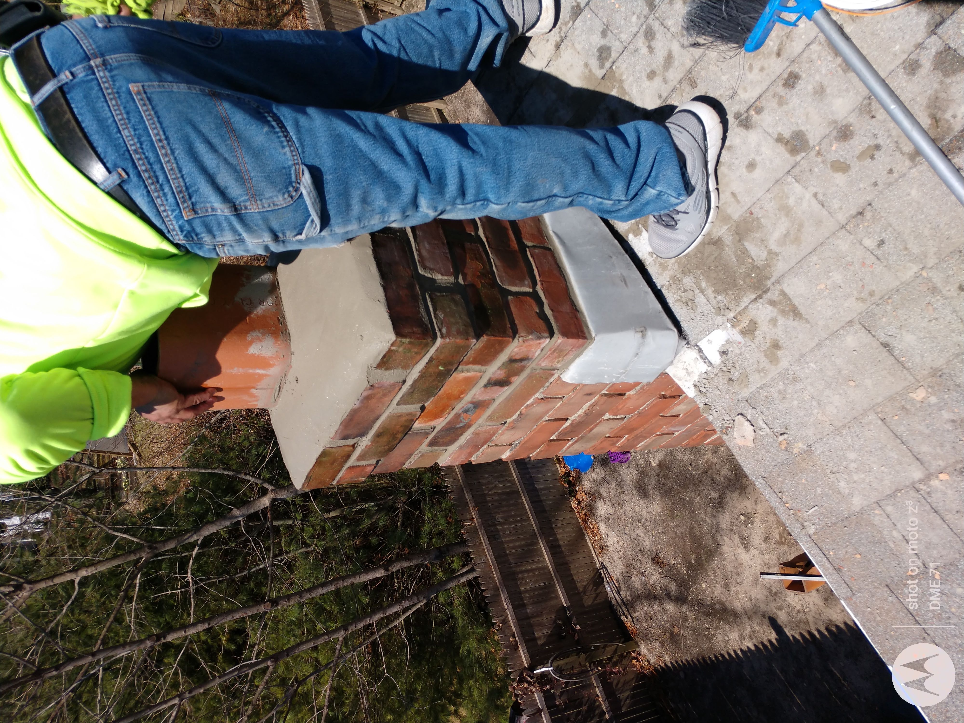 Cracked chimney professionally repaired in Bridgehampton, NY